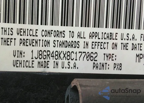 2008 Jeep Grand Cherokee Laredo from USA, damaged, VIN 1J8GR48KX8C177062